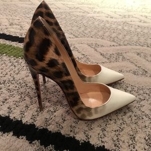 Christian Louboutin Kate 120 leopard patent